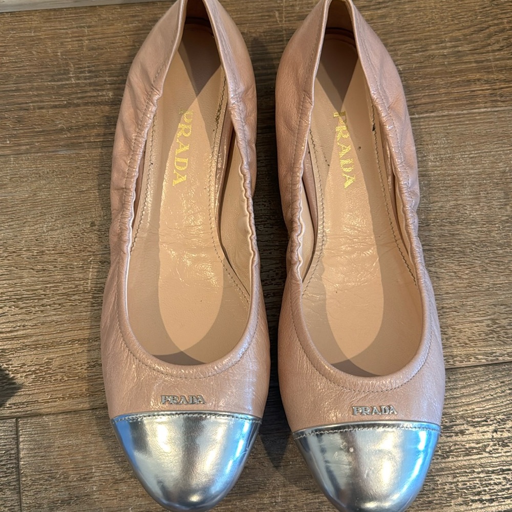 Prada Cap Toe Flat - size 11 (41) like new with box